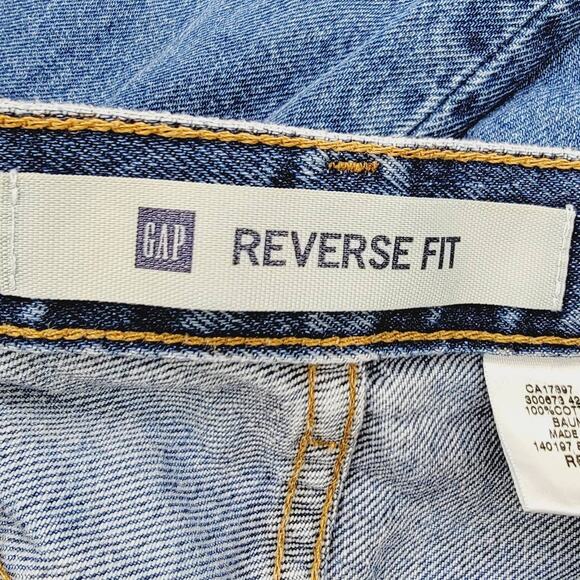 GAP Reverse Fit Y2K High Waist 100% Cotton OG Mom Jeans - Size 14L - Picture 6 of 8